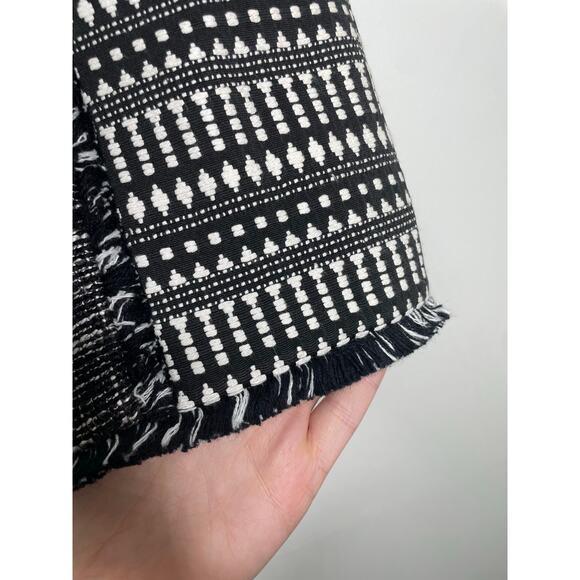 French Connection Tweed Pencil Skirt Size 2 Fringe Pixel Mix Business Casual - Picture 6 of 10